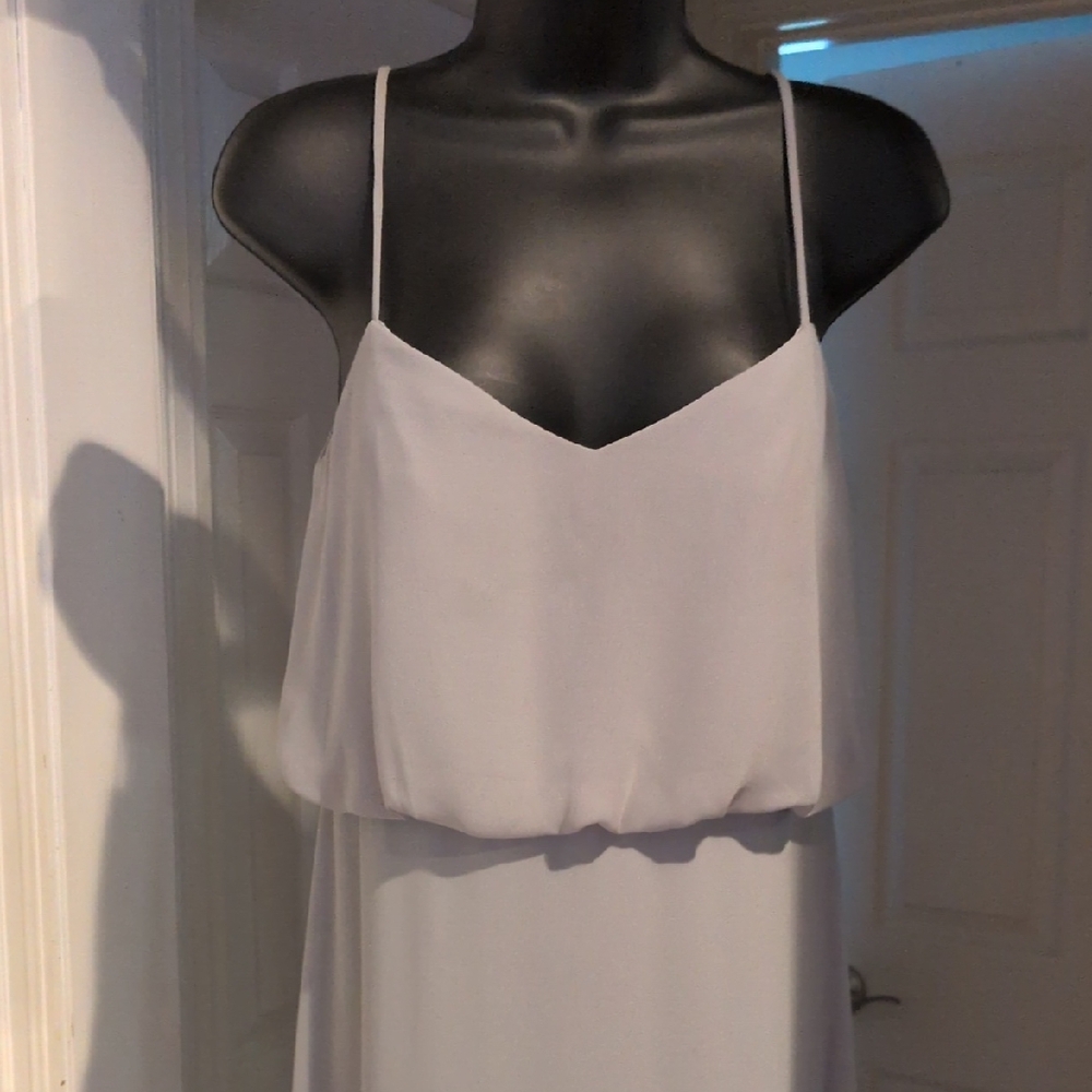 W-Too Blue Gray Bridesmaid  Dress